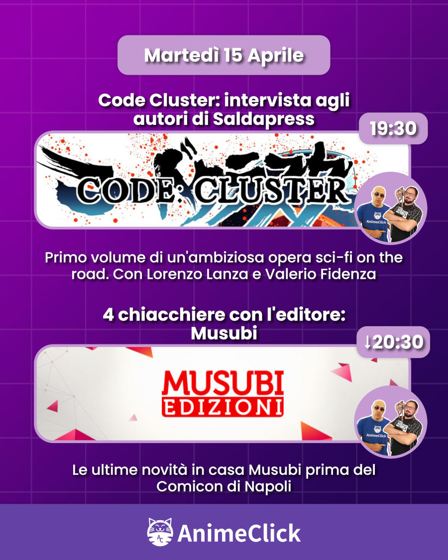 AnimeClick su Twitch: programma dal 14 al 20 aprile AnimeClick su Twitch: programma dal 14 al 20 aprile
